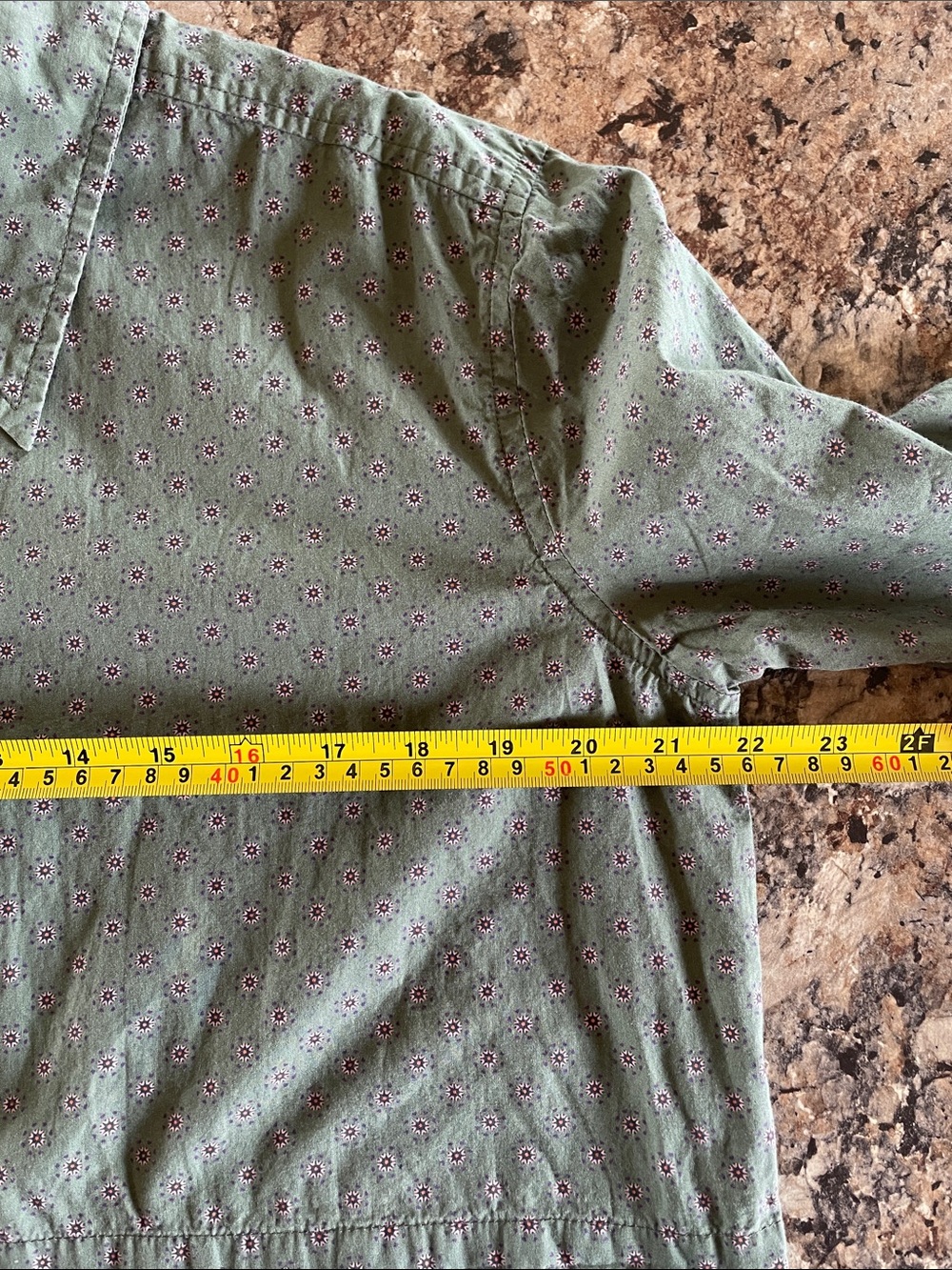 Wildfang Essential Long Sleeve Cropped Button-Up Shirt S Cotton Micro Floral - Picture 9 of 11